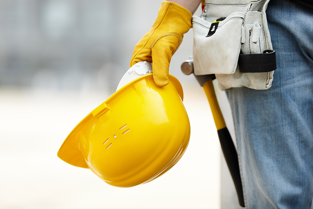 General contractor doing work on a house before home inspection services are provided